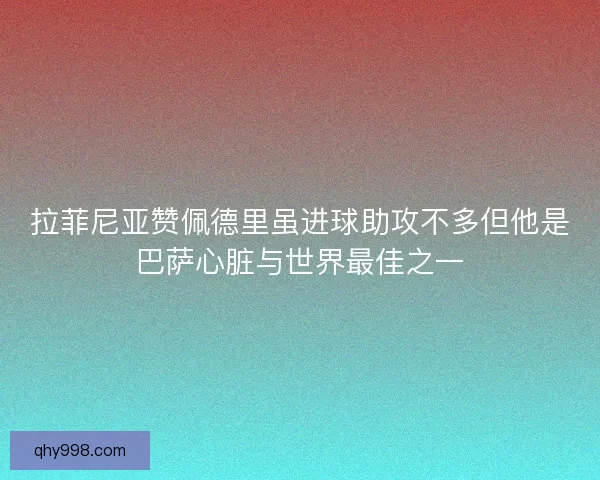 拉菲尼亚赞佩德里虽进球助攻不多但他是巴萨心脏与世界最佳之一