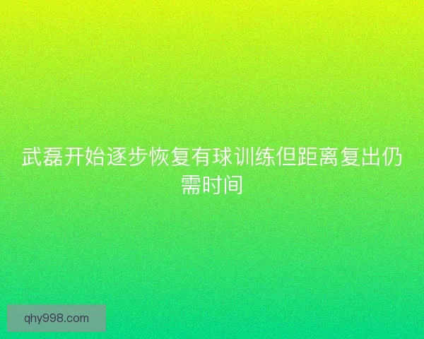 武磊开始逐步恢复有球训练但距离复出仍需时间